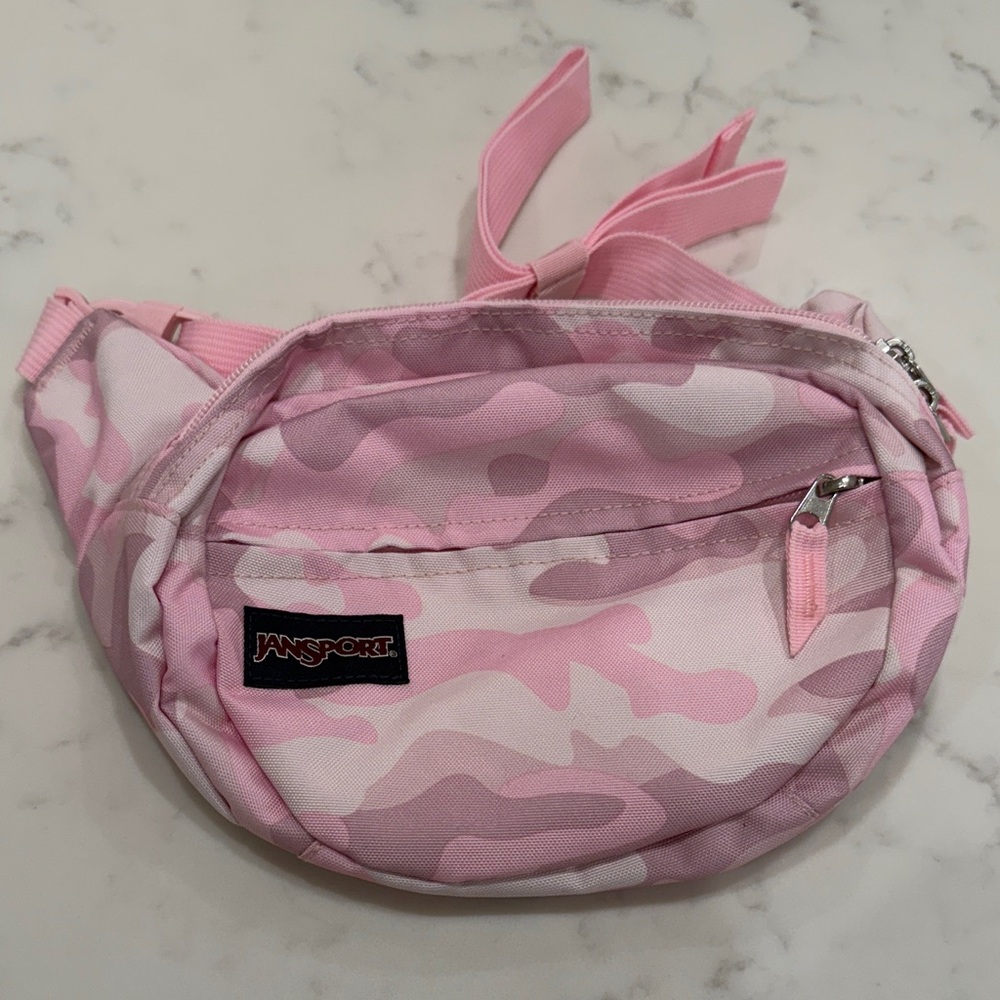 Jansport Light Pink Kids Camo Waist Bag